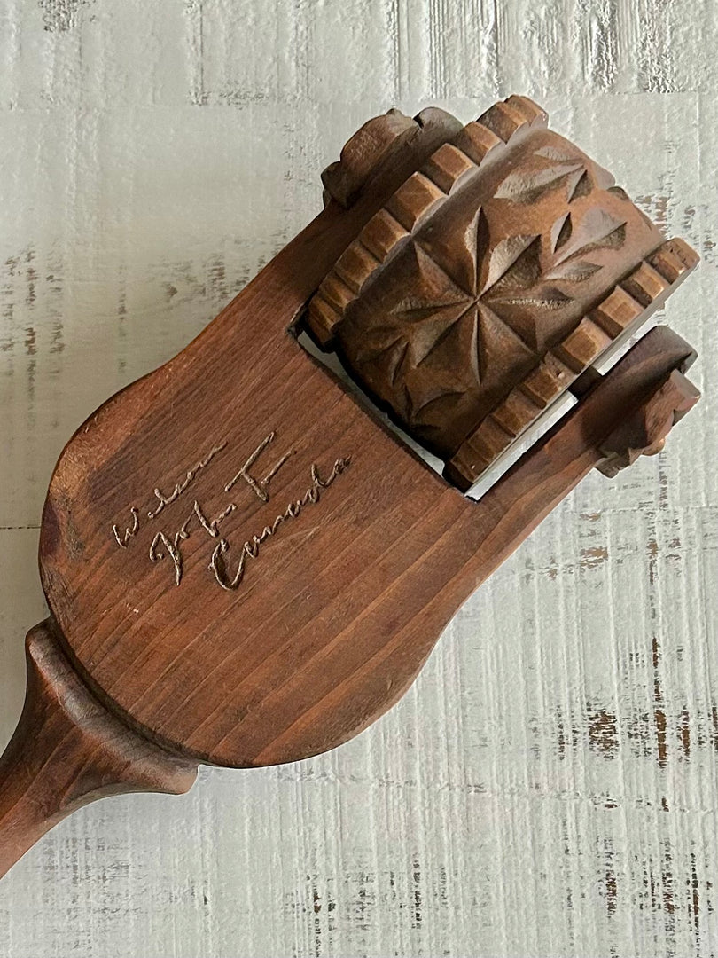 Antique Hand-Carved Butter Roller, 19th century