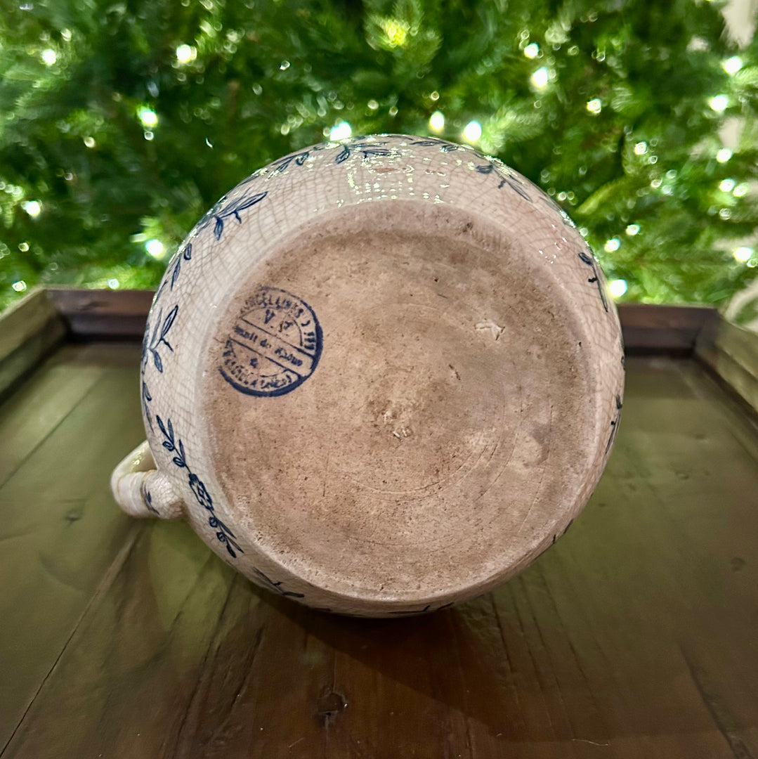 Antique French Faïence Jug — Sarreguemines, c.1900