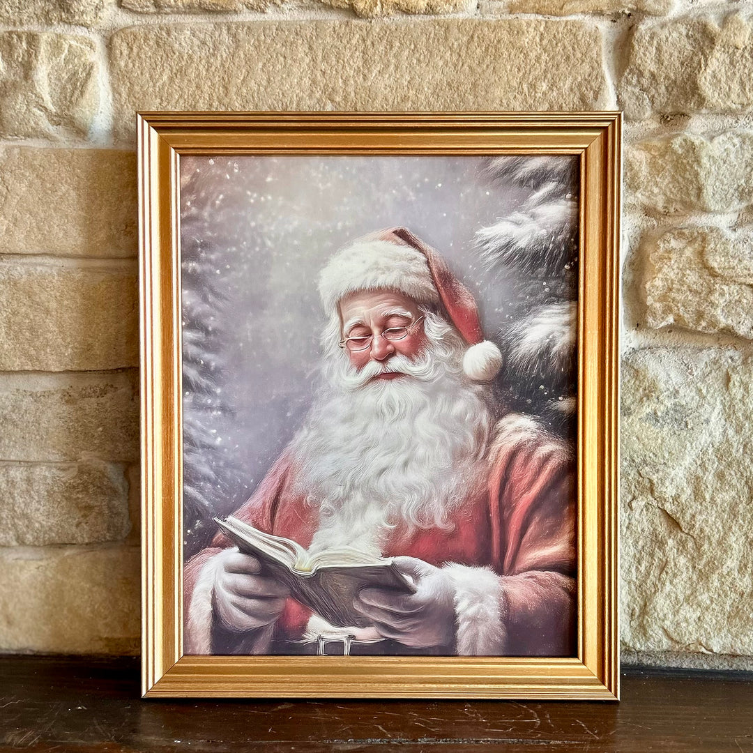 Saint Nick Antique Christmas Art Print (framed)