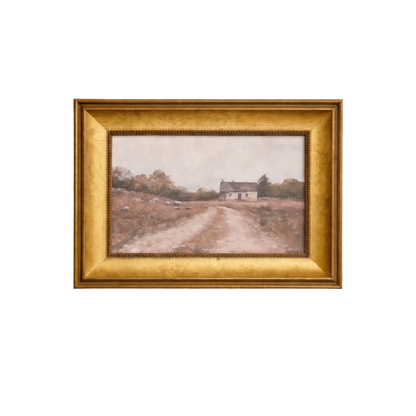 Vintage Farm House | Antique Inspired Brass Framed Art