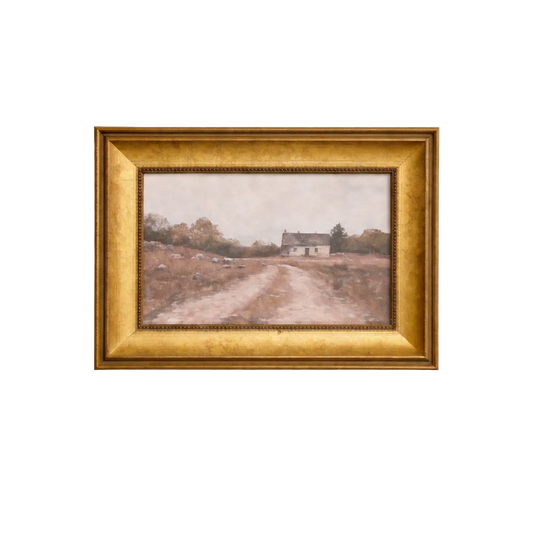 Vintage Farm House | Antique Inspired Brass Framed Art