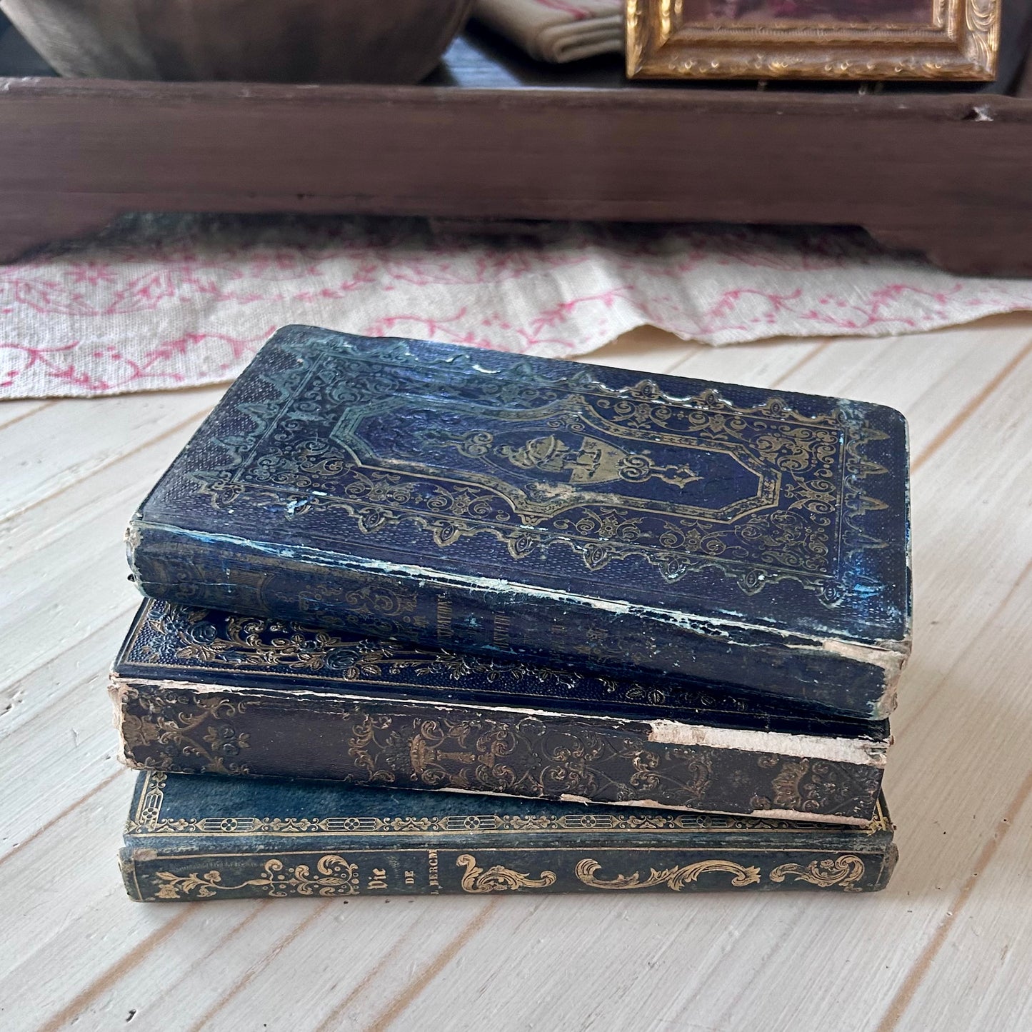 Set of Three Petite French Gilt-Bound Books | c. 1837–1844