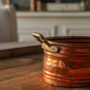 Petite French Copper Pot with Brass Handles