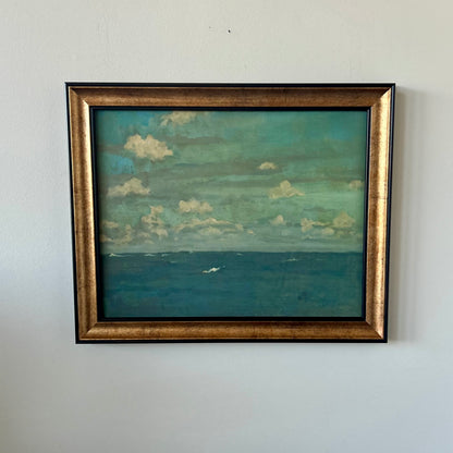 Violet & silver - the deep sea framed canvas print