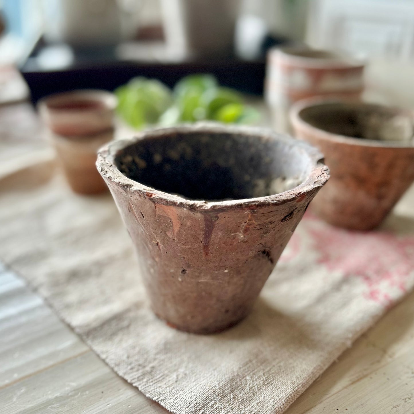 Antique French resin pots