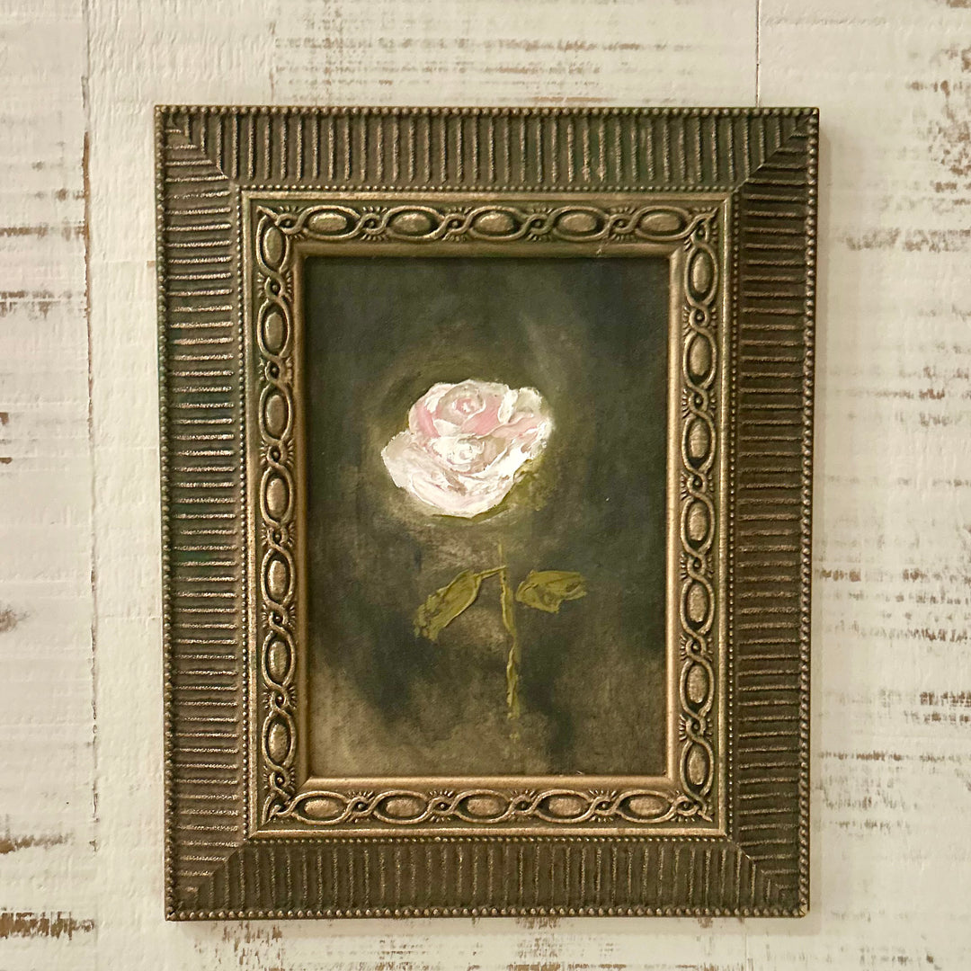 Quiet Rose in vintage frame