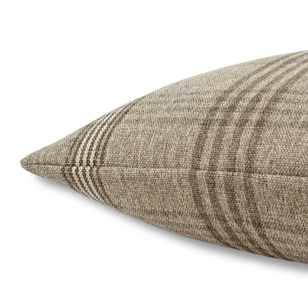 Worthington | Brown and beige neutral plaid pillow cover