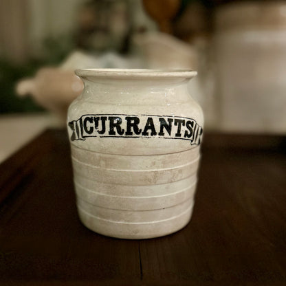 Antique French “Currants” Pantry Jar