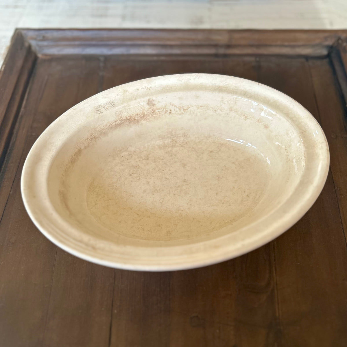 Antique English Ironstone Oval Baking Dish –  (c. 1920s–1930s)