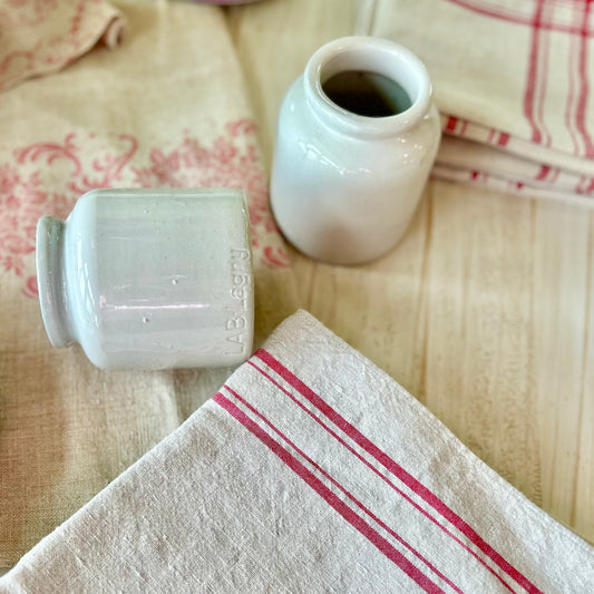 Antique French Stoneware Mustard Pots — L.A.B Lagny