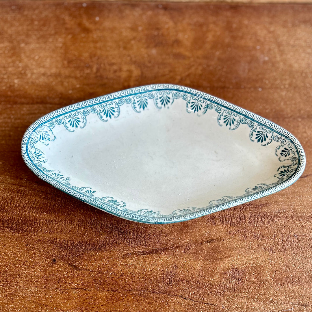 Antique French Ironstone Dish – “Lafayette” Terre de Fer                (c. 1880-1920)