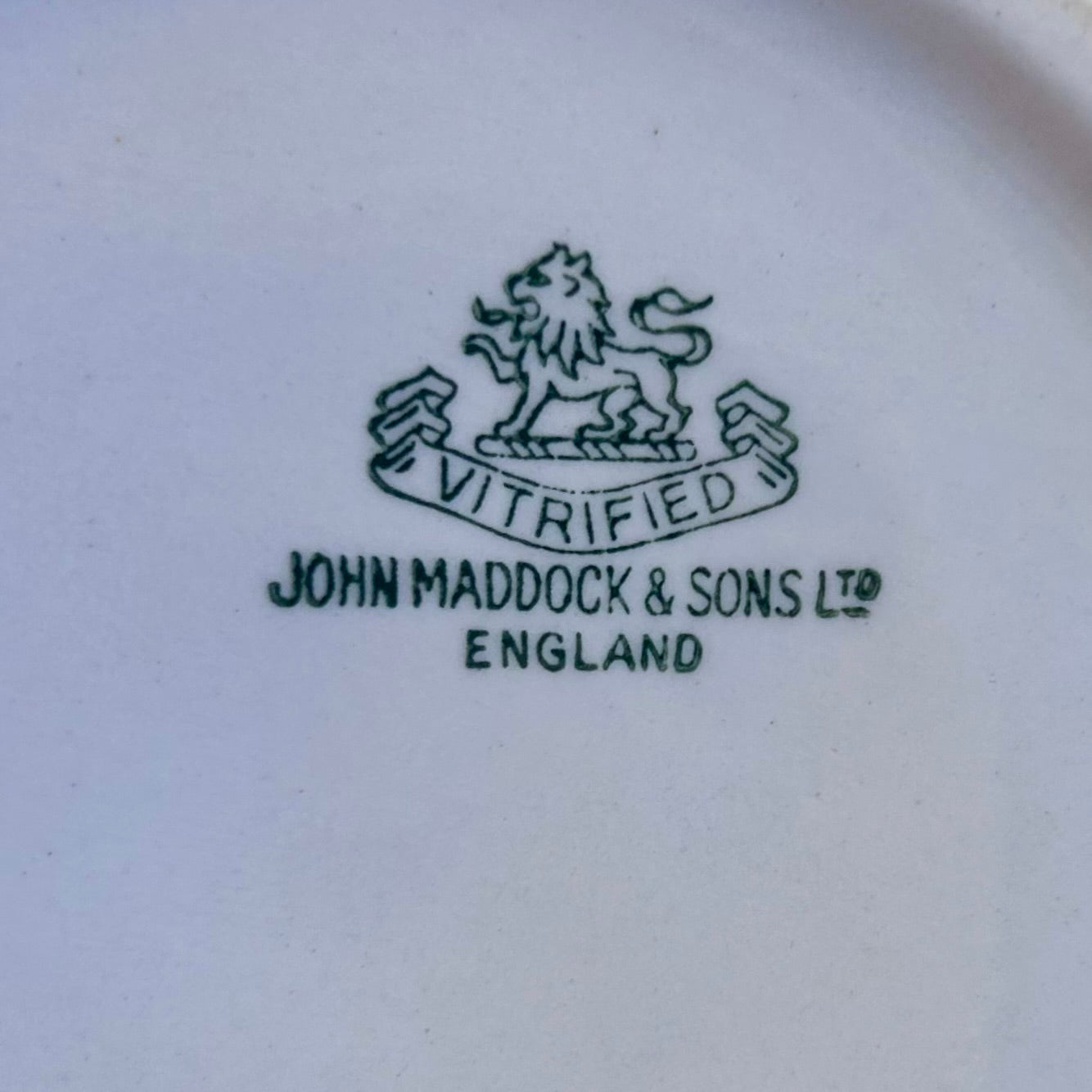 Antique English Vitrified Ironstone Pitcher John Maddock & Sons Ltd., England | Circa 1920–1940