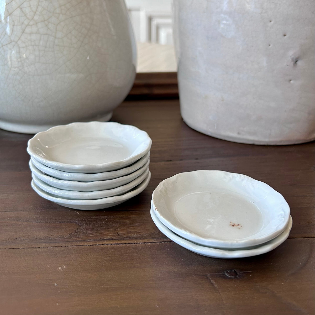 Antique English Ironstone Butter Pats | J&G Meakin Hanley (sold individually)