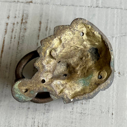 Vintage french lion head door knocker