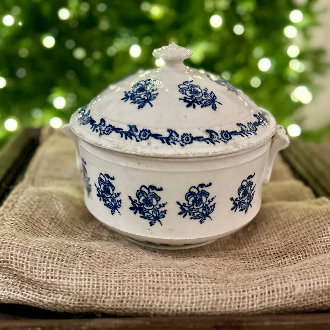 Antique blue & white tureen
