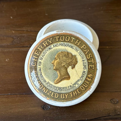 Antique English Cherry Tooth Paste Pot c.1900 by John Gosnell & Co. London