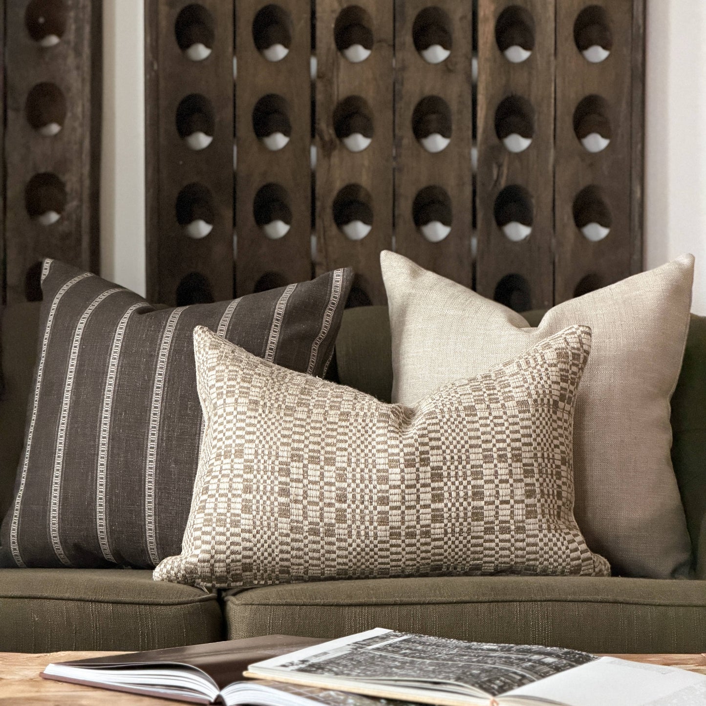 Lancaster | Natural oatmeal weave pillow cover- Multiple Sizes