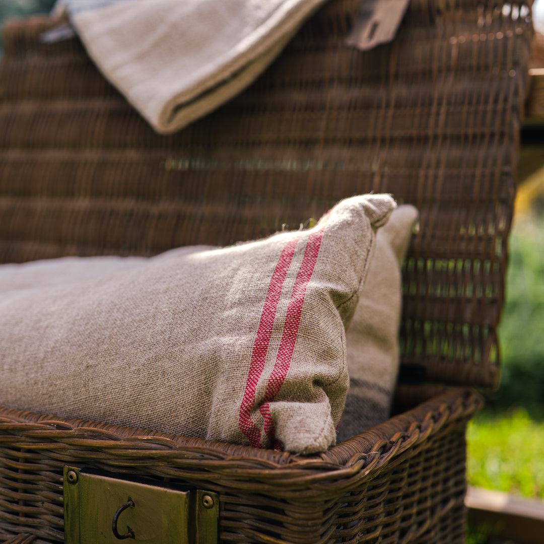 French linen grain sack pillow