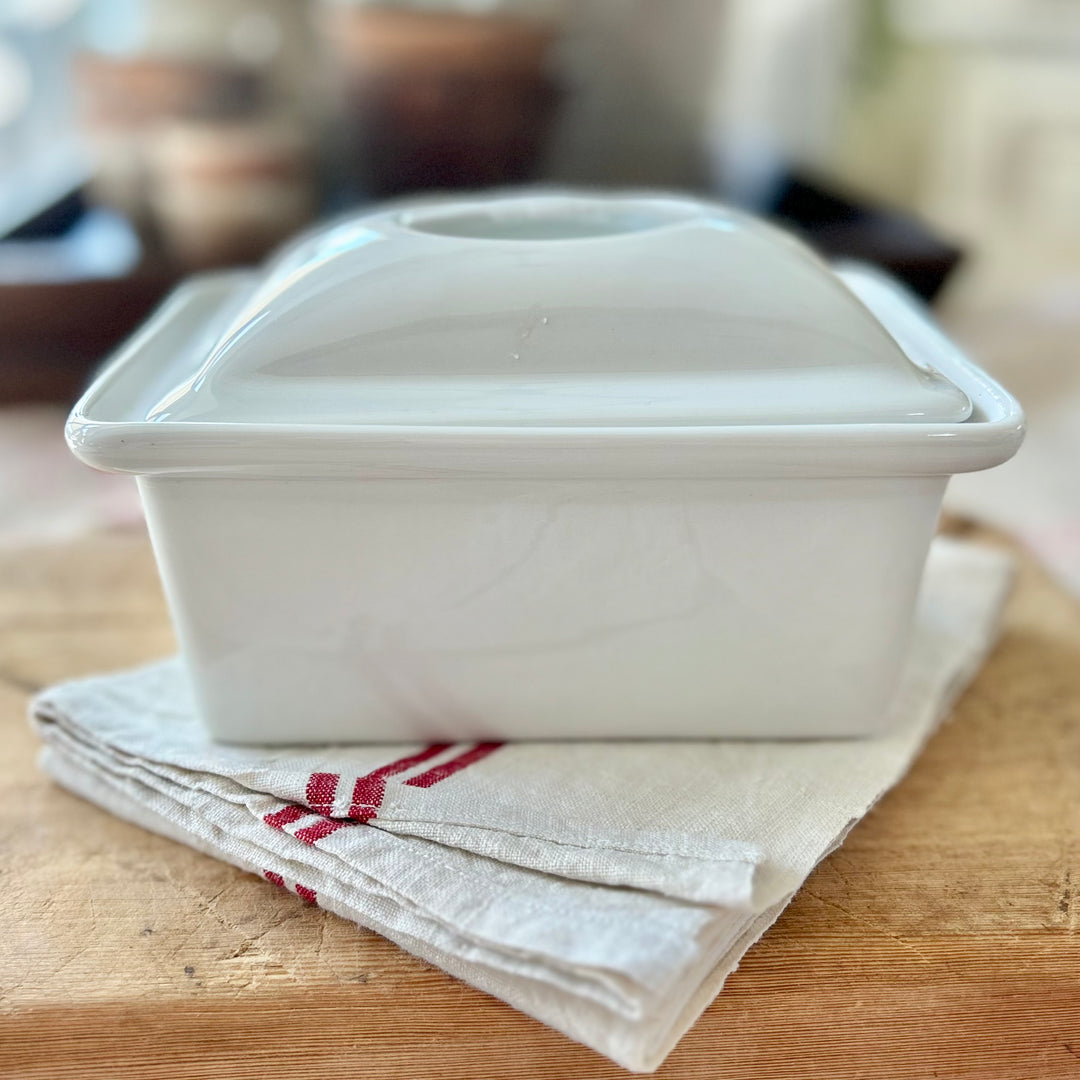 Vintage French Pillivuyt Porcelain Terrine Dish with Lid
