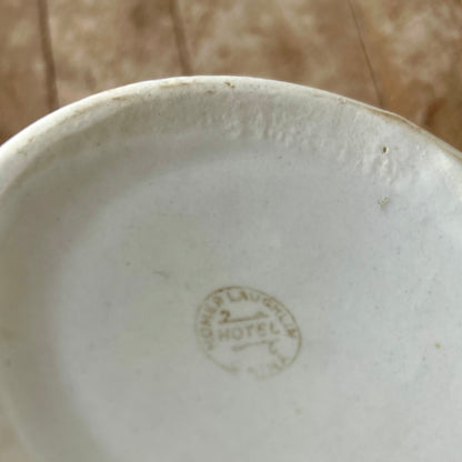 Antique White Ironstone Hotel Milk Jug