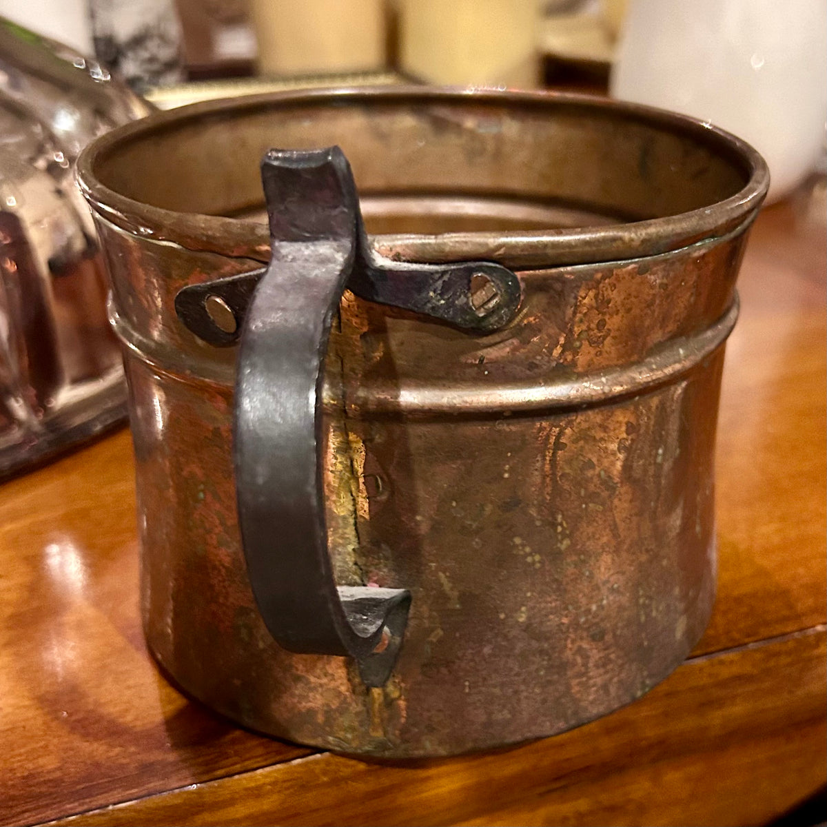 Antique Copper Measure with Wrought Iron Handle | c.1880–1920