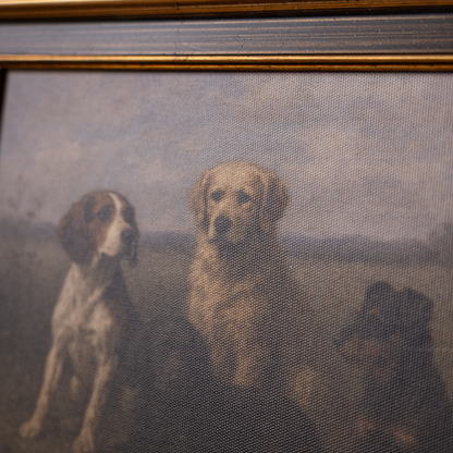 Dog Breeds | Antique Inspired Brass Trim Black Framed Art