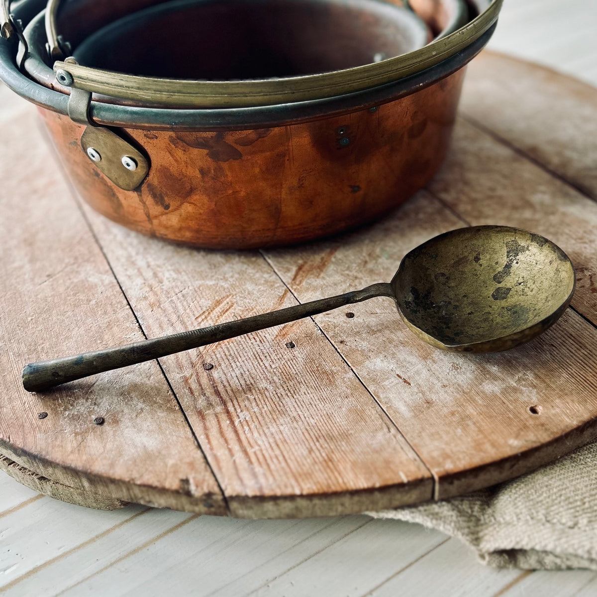 Antique Brass Ladle | European Kitchenware | Early 20th Century