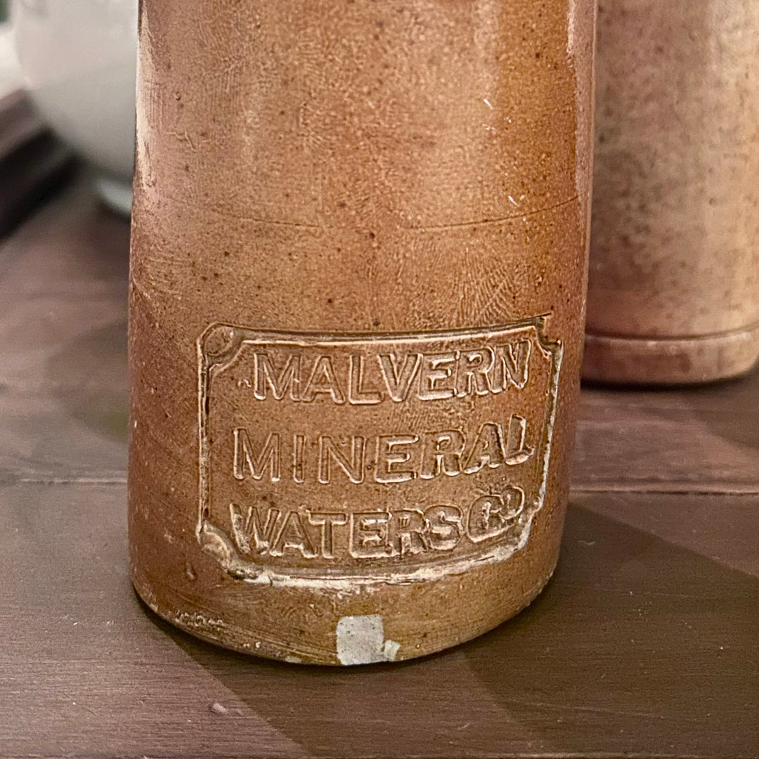 Antique English Stoneware “Malvern Mineral Waters” Bottle