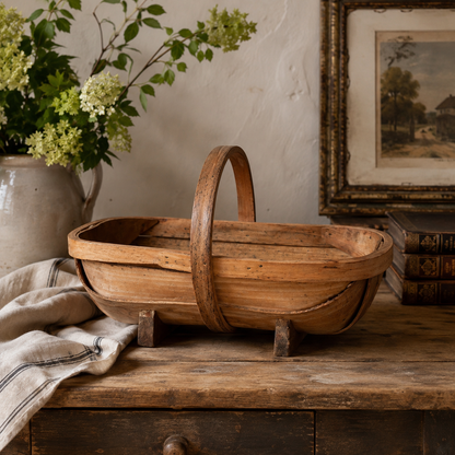 Antique English Sussex Garden Trug