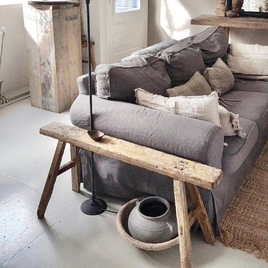 Vintage Skinny Wooden Bench