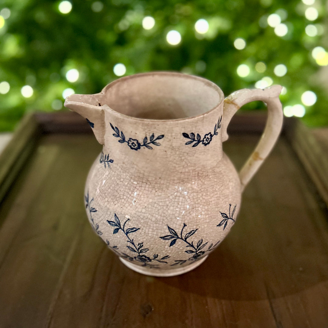 Antique French Faïence Jug — Sarreguemines, c.1900