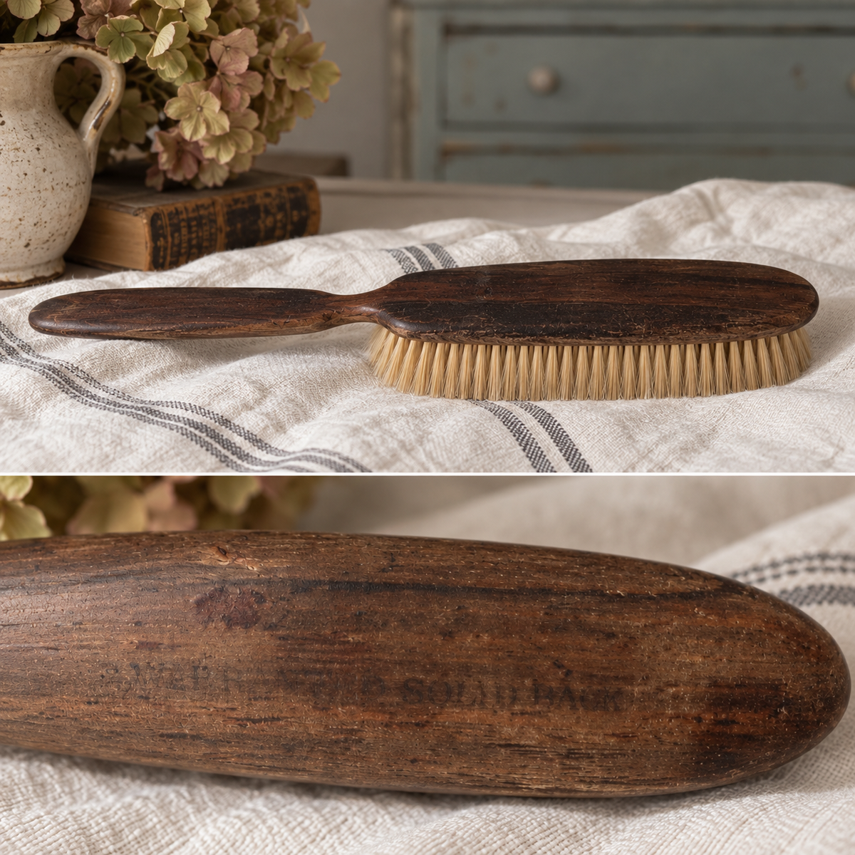 Antique Solid Back Clothes Brush | c.1900