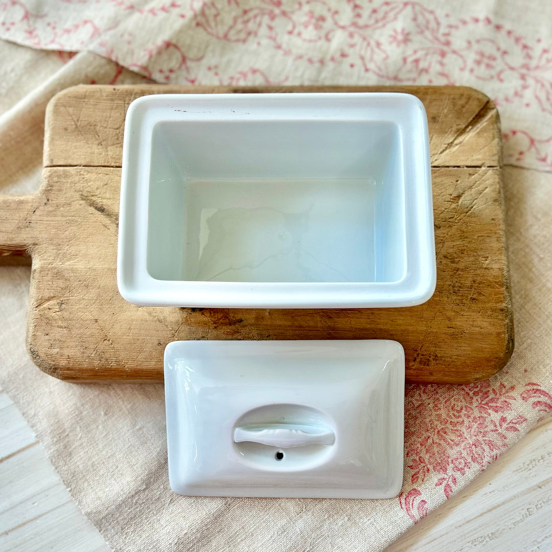 Vintage French Pillivuyt Porcelain Terrine Dish with Lid