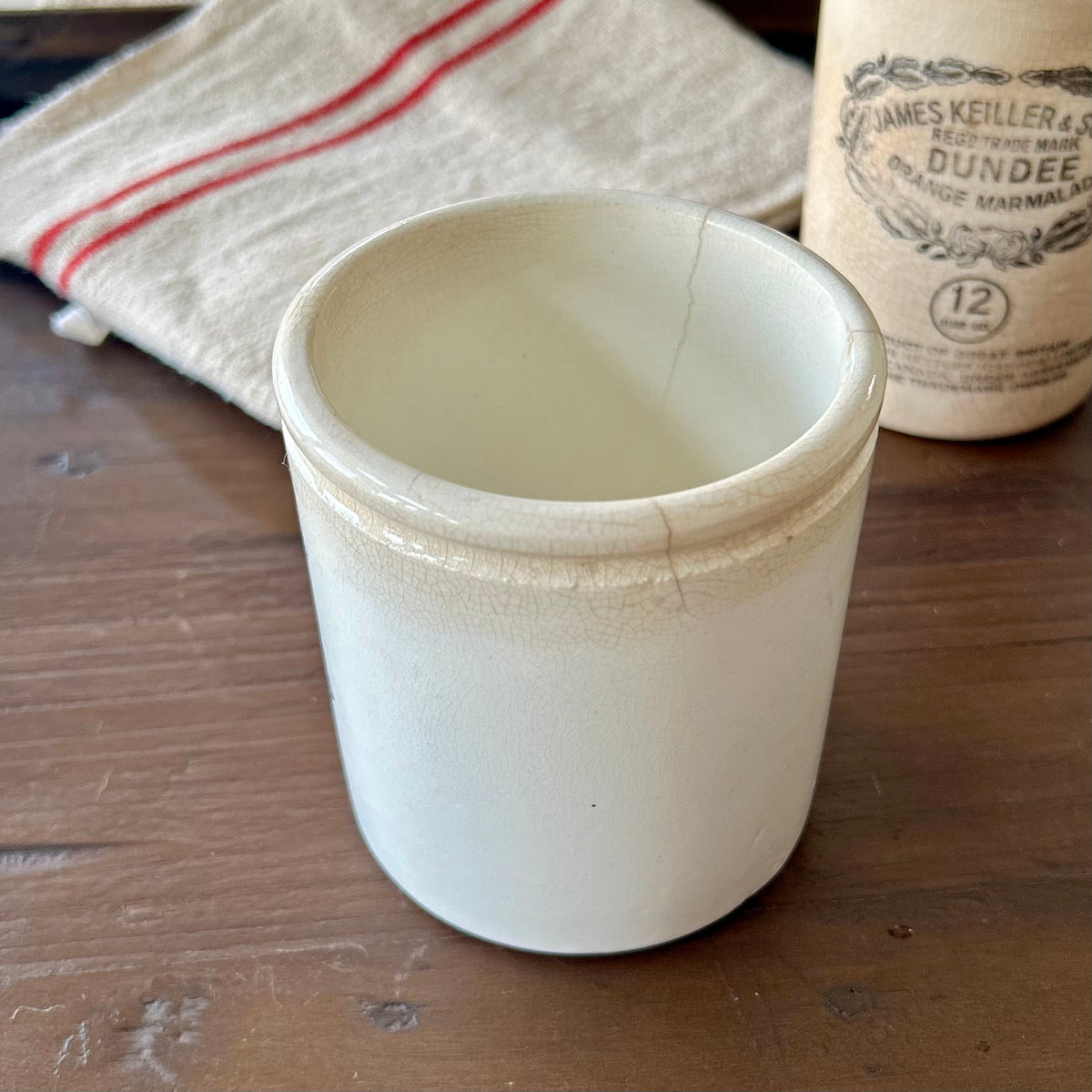 Antique James Keiller & Sons Dundee Marmalade Pot (Medal Transfer)