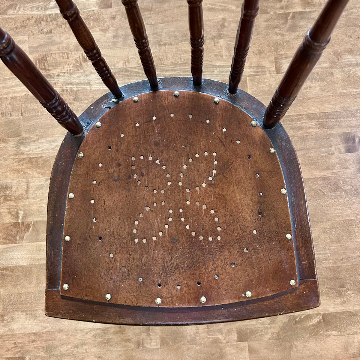 Victorian Country Side Chair with Folk Art Pierced Seat
Circa 1870-1900