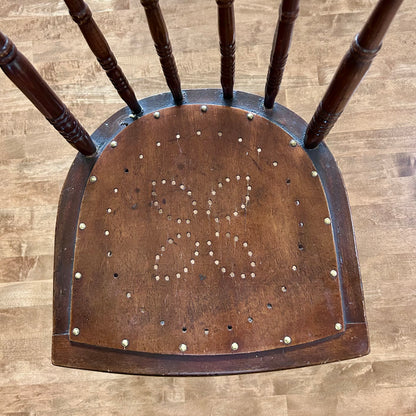 Victorian Country Side Chair with Folk Art Pierced Seat
Circa 1870-1900