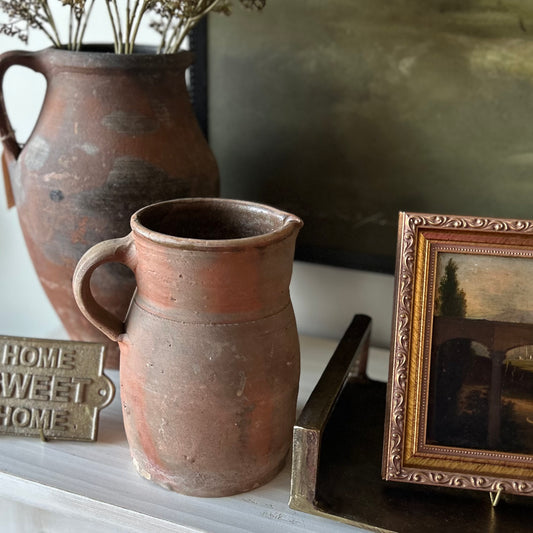Antique French Provincial Terracotta Pitcher