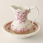Antique English Wash Jug & Basin – “Nancy” Pattern by W. & E. Corn
