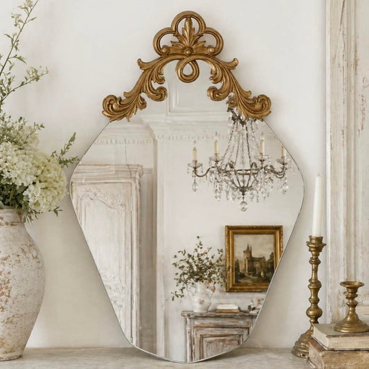 Vintage Gilt Rococo-Style Mirror