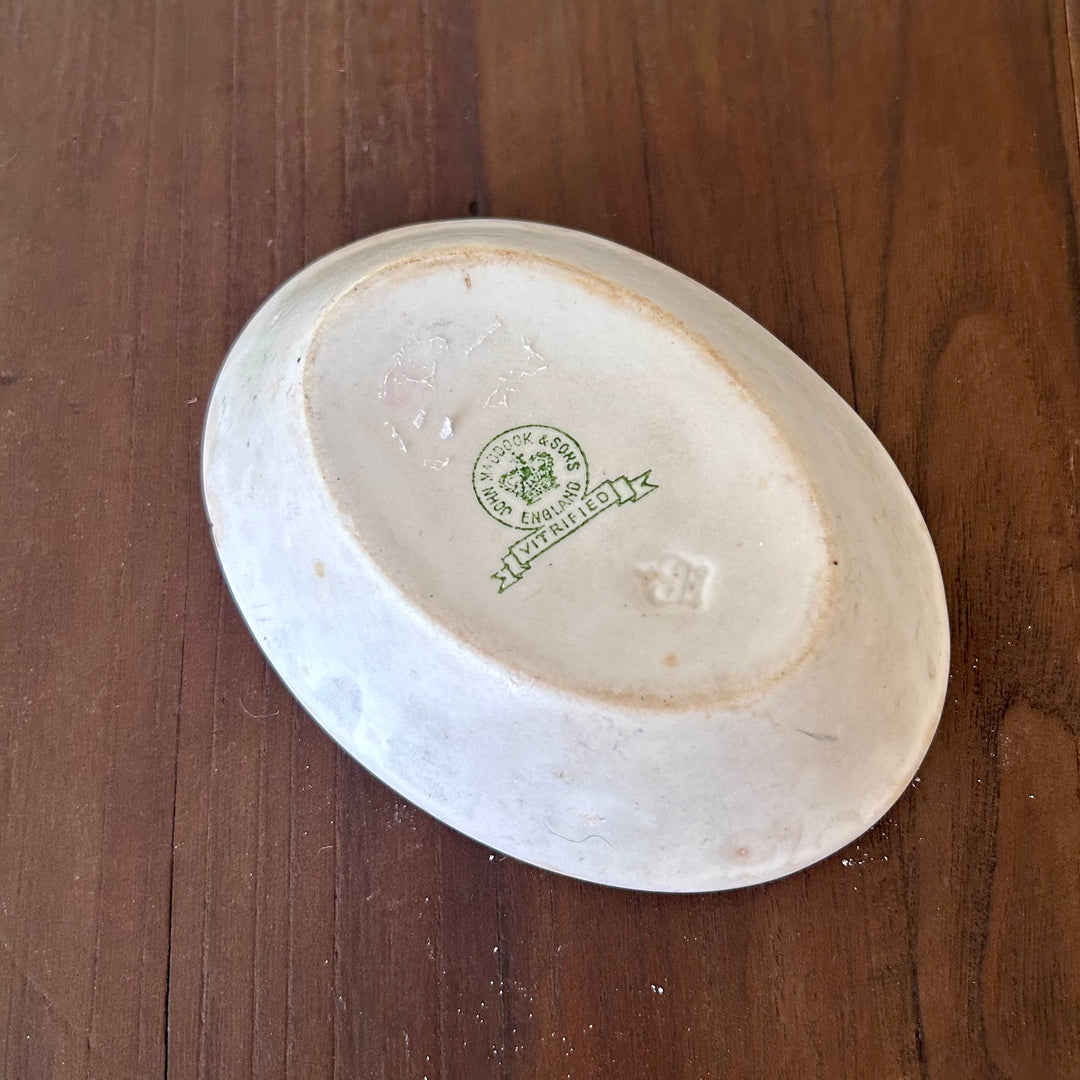 Antique English Vitrified Ironstone Soap Dish
John Maddock & Sons, England