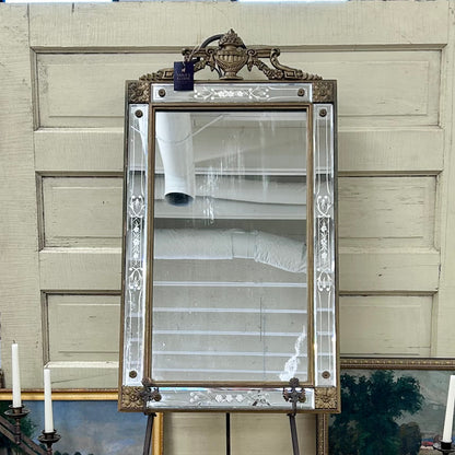 Vintage Venetian-Style Etched Mirror