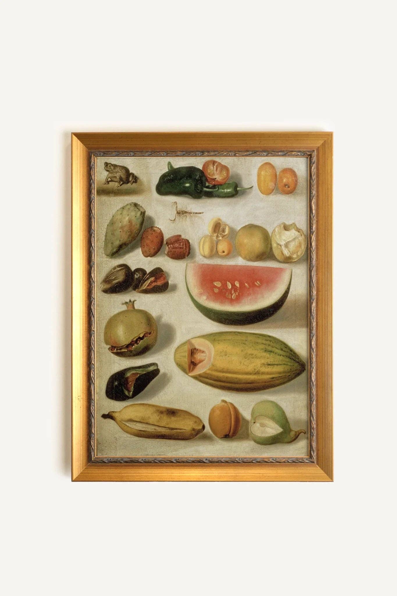 Golden Harvest, Artwork on Rigid Canvas, Vintage Gold Frame