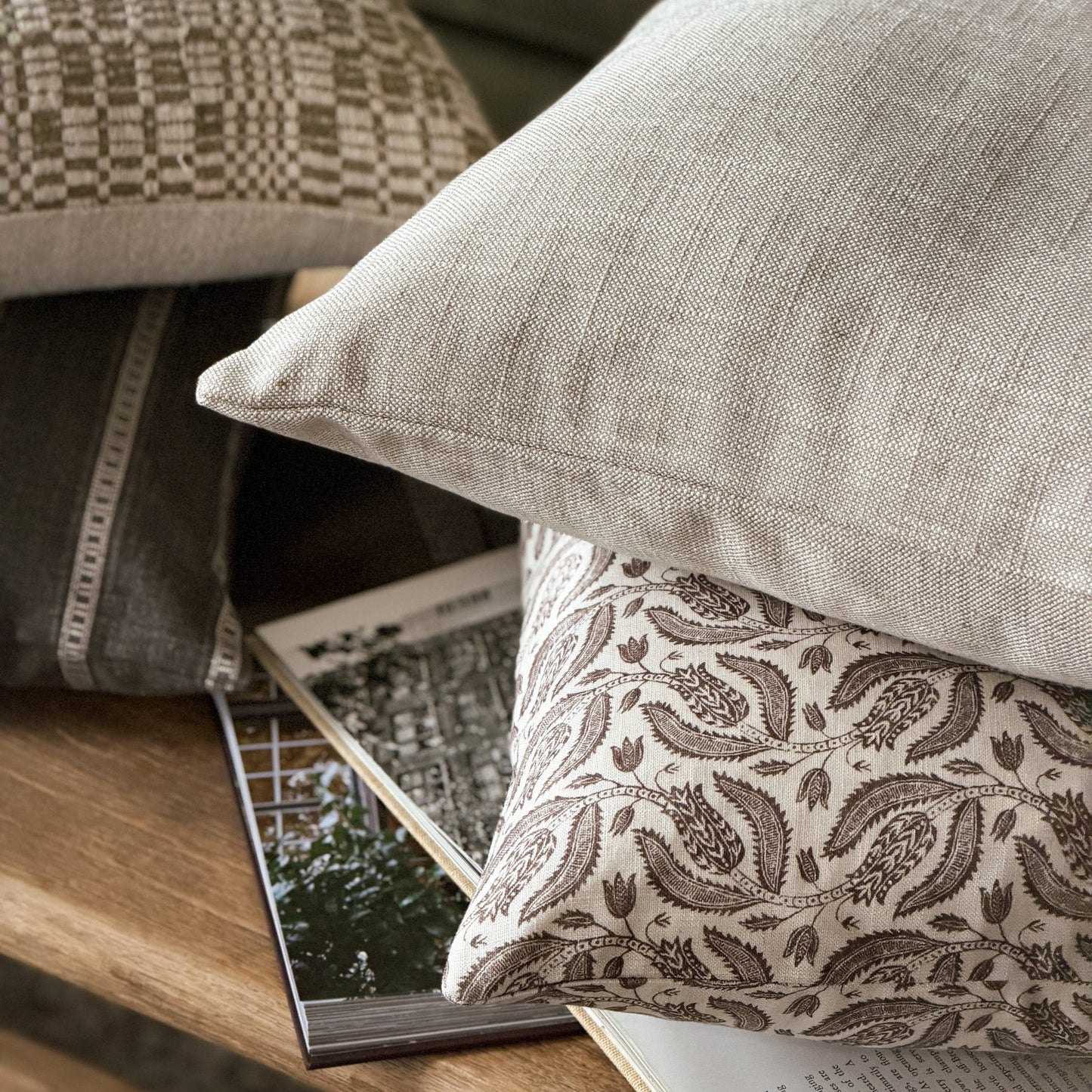 Lancaster | Natural oatmeal weave pillow cover- Multiple Sizes