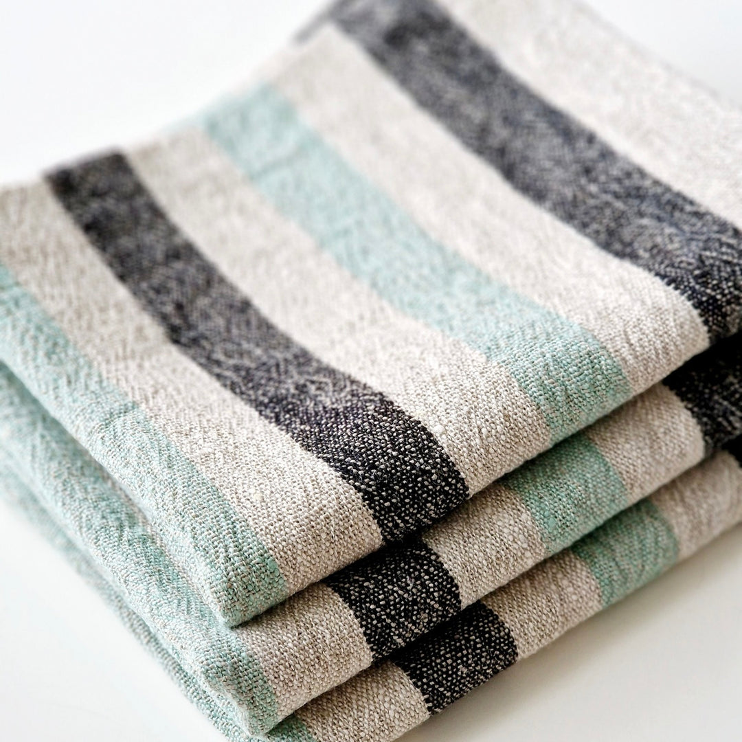 Heavyweight Linen Tea Towel – French Stripe