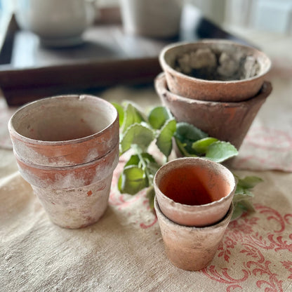 Antique French resin pots