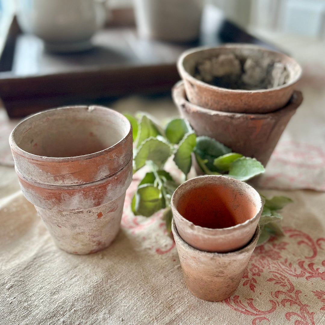 Antique French resin pots