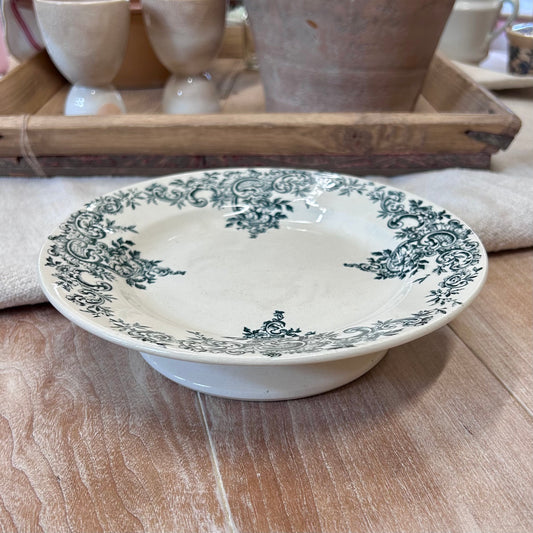 Antique French Boulenger Terre de Fer “Louis XV” Compotier