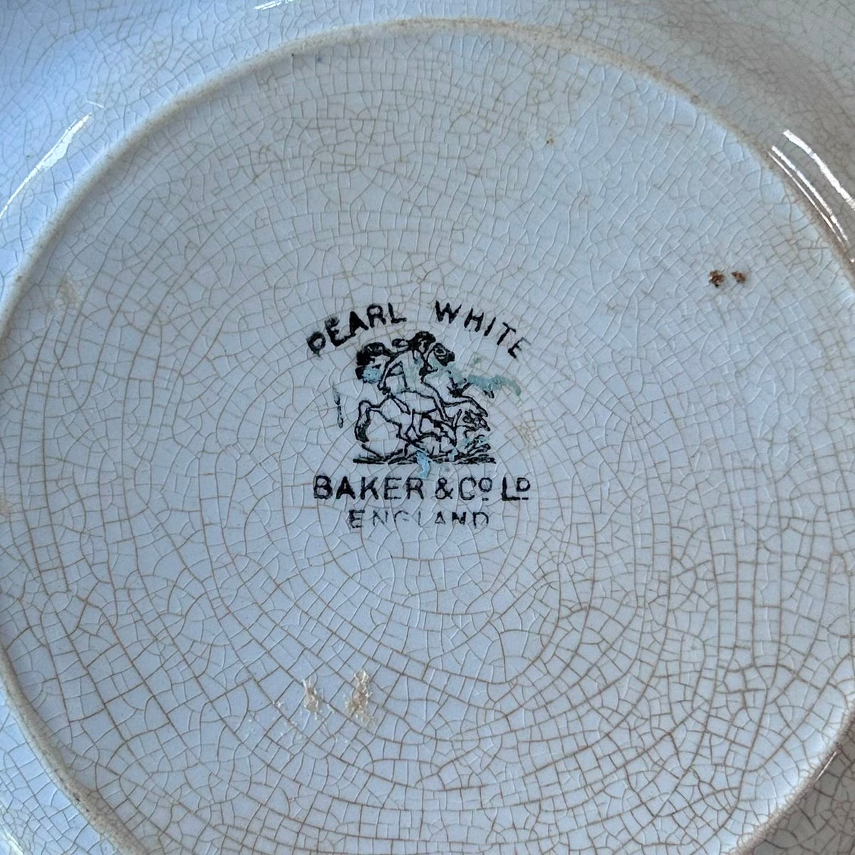 Set of 3 Antique ironston Plates mid-19th century