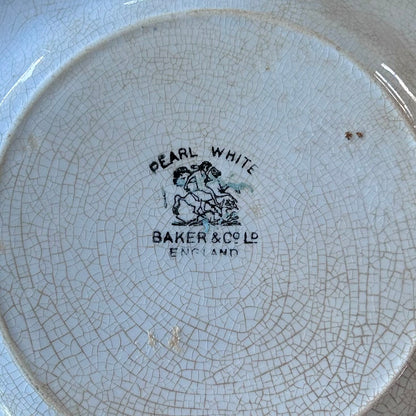 Set of 3 Antique ironston Plates mid-19th century