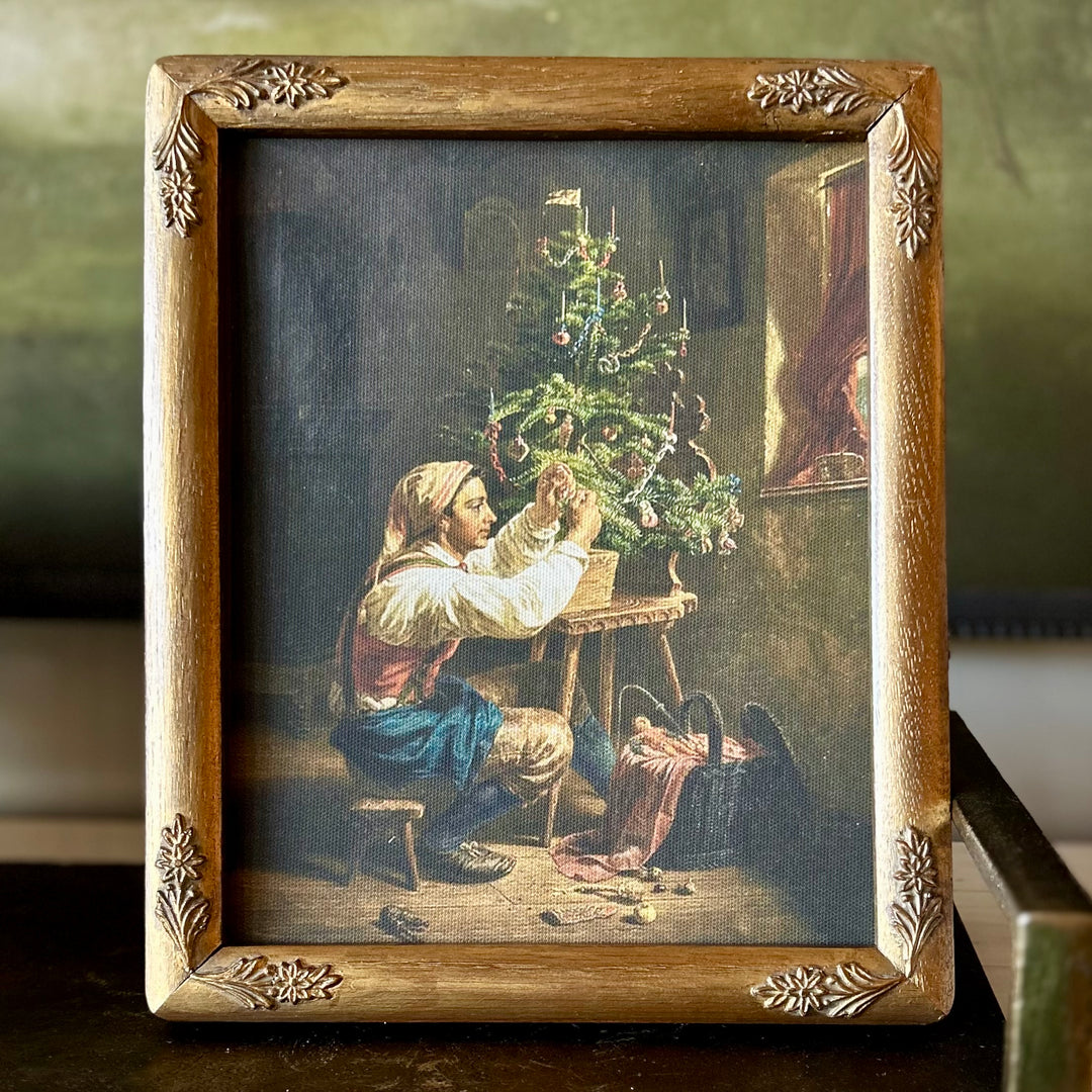 Christmas tree decorating (framed)